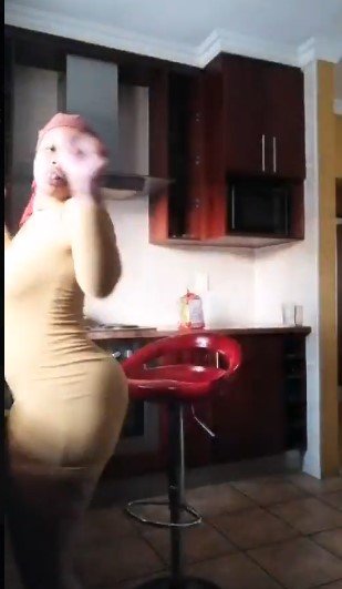 Zulu maid practicing how to seduce new boss