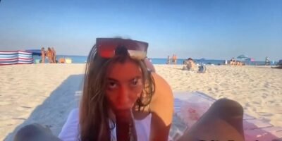 Getting my dick sucked on the beach